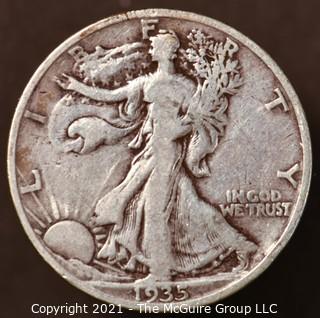 Numismatic: Silver "Walking Liberty" Half-Dollar  - 1935-S