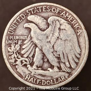 Numismatic: Silver "Walking Liberty" Half-Dollar  - 1935