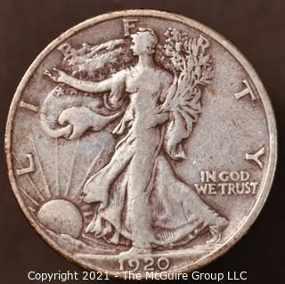 Numismatic: Silver "Walking Liberty" Half-Dollar  - 1920-D