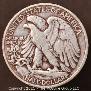 Numismatic: Silver "Walking Liberty" Half-Dollar  - 1920-D