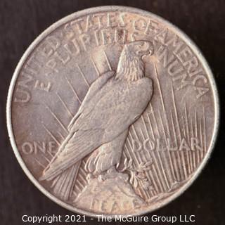 Numismatic: "Peace" Silver Dollar 1923 