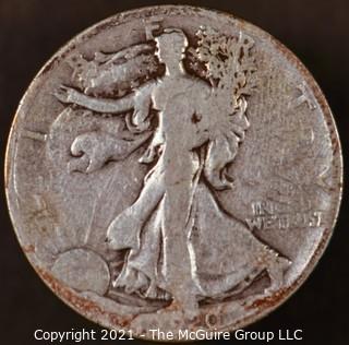 Numismatic: Silver "Walking Liberty" Half-Dollar  - 1920-S