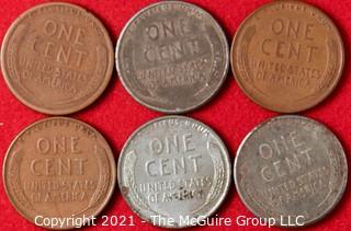 Numismatic: (6) Lincoln Wheat Cents (1919>1944)