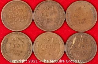 Numismatic: (6) Lincoln Wheat Cents (1924>1926)