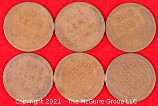 Numismatic: (6) Lincoln Wheat Cents (1926/27/28)