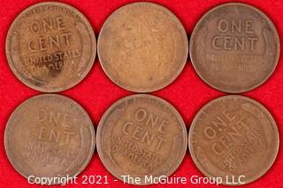 Numismatic: (6) Lincoln Wheat Cents (1912>1913)