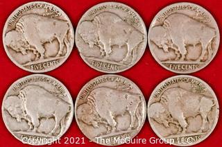 Numismatic: (6) Buffalo Nickels