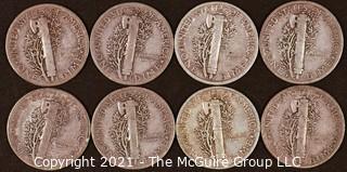  Numismatic: (8) Silver Mercury Dimes 