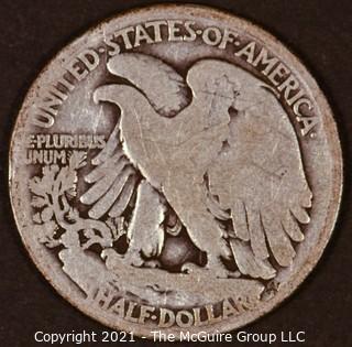 Numismatic: Silver "Walking Liberty" Half-Dollar  - 1917