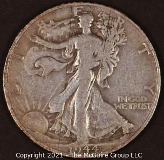 Numismatic: Silver "Walking Liberty" Half-Dollar  - 1944