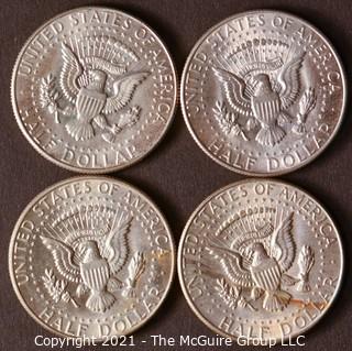 Numismatic: (4) Silver Clad Kennedy Half Dollars (1967)