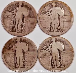 Numismatic: (4) Standing Liberty Quarters