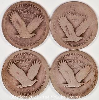 Numismatic: (4) Standing Liberty Quarters