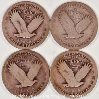 Numismatic: (4) Standing Liberty Quarters