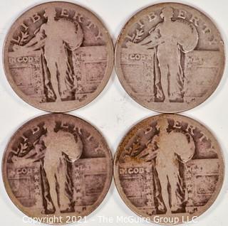 Numismatic: (4) Standing Liberty Quarters