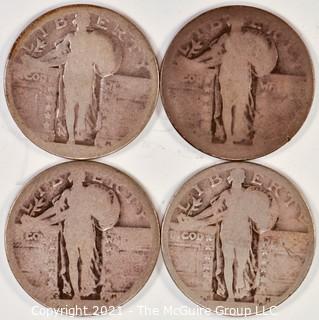 Numismatic: (4) Standing Liberty Quarters