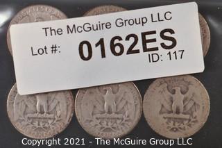 Numismatic: (6) Silver Washington Quarters (1934>1949)