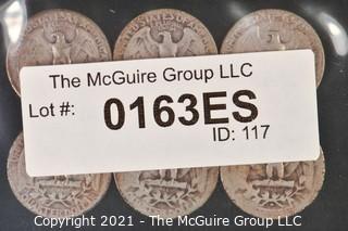 Numismatic: (6) Silver Washington Quarters (1936>1945)