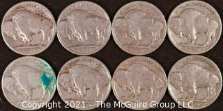 Numismatic:  (8) Buffalo Nickels (1926>1936)