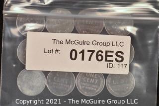 Numismatic: (12) Steel "Wartime" Lincoln Wheat Cents 