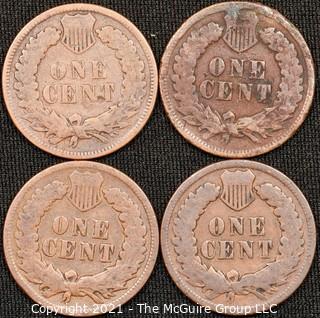 Numismatic: (4) Indian Head Cents (1901>1907)