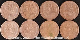 Numismatic:  (8) Lincoln Wheat Cents (1917>1953)