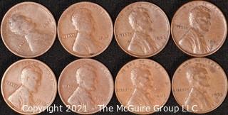 Numismatic:  (8) Lincoln Wheat Cents (1917>1953)