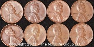 Numismatic:  (8) Lincoln Wheat Cents (1937>1956)