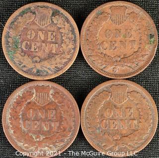 Numismatic: (4) Indian Head Cents (1906>1909)