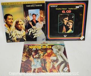 Collectible: Laser Discs: (3) Movie Titles (incl Wizard of Oz)