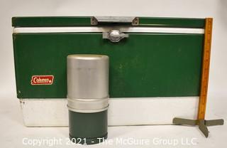 Vintage Green and Chrome Coleman Cooler & Camp Stove.