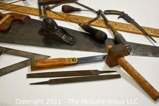 Tools: Antique: Large selection of Carpenters Hand Tools (Grouping #1)