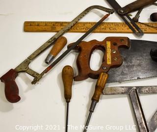 Tools: Antique: Large selection of Carpenters Hand Tools (Grouping #1)