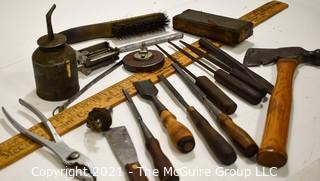 Tools: Antique: Large selection of Carpenters Hand Tools (Grouping #2)