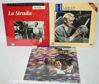 Collectible: Laser Disc Movies: (3) titles (incl Hamlet & La Strada)