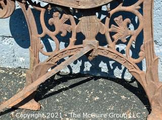 Vintage Cast Iron Garden Bench End Plates