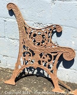 Vintage Cast Iron Garden Bench End Plates