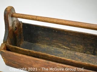 Carpenters Wooden Tool Box. Measures 30" long