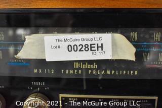 Electronics: Vintage: Stereo Receiver: McIntosh MX-112 Stereo Receiver in Wood Case w/Paperwork