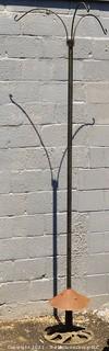 Standing Metal Hanging Pot or Planter Pole with Base.  10'T