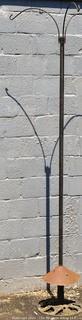 Standing Metal Hanging Pot or Planter Pole with Base.  10'T