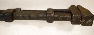 Vintage Hand Wrought W & B Mfg Co. (Whitman & Barnes) Adjustable Railroad Monkey Wrench 18" Long.  Tools. 