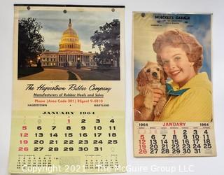 Two (2) 1964 Promotional Advertising Calendars. 