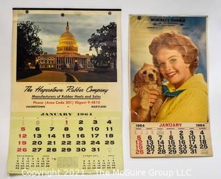 Two (2) 1964 Promotional Advertising Calendars. 