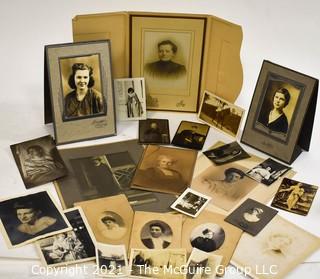 Collection of Vintage Black & White of Photographs of Women.  Various Sizes and Eras.