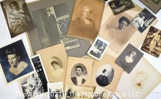 Collection of Vintage Black & White of Photographs of Women.  Various Sizes and Eras.