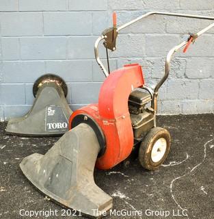 Tools: TORO Lawn Vacuum: Walk-Behind, B&S Gasoline Powered Motor missing capture bag UNTESTED