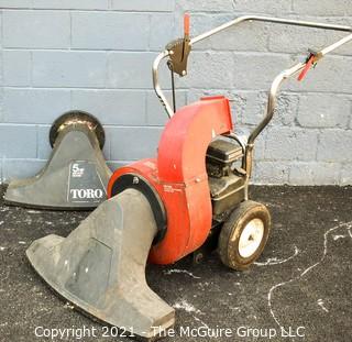 Tools: TORO Lawn Vacuum: Walk-Behind, B&S Gasoline Powered Motor missing capture bag UNTESTED