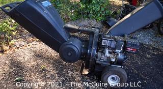 Yard Machine 10 HP Wood Chipper & Mulcher; (2) Feed Ports Tecumseh Engine Pull Behind {Has been garaged for years; untested}