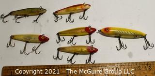 Collection of Vintage Fishing Lures Including L&S MirrOlure 52M11 (x3) M12, M26 & Heddon Zara Spook.  